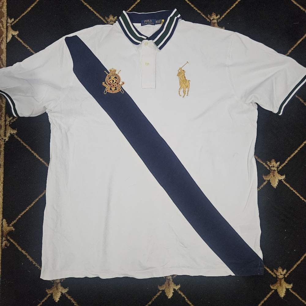 POLO RALPH LAUREN BIG PONY CUSTOM SLIM FIT CREST MESH POLO SHIRT MENS 3XLT